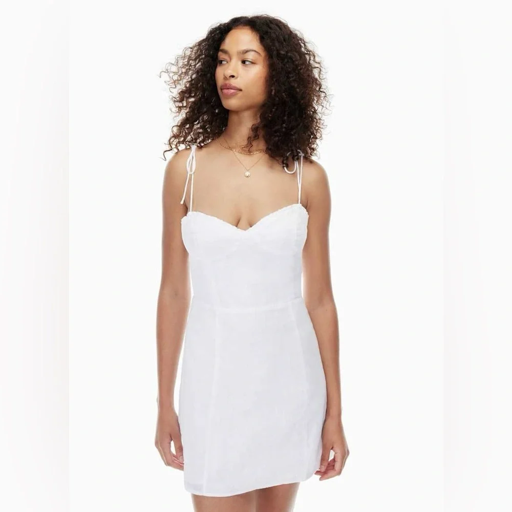 Wilfred Fable Linen Dress in matte pearl size 4 - Picture 1 of 11